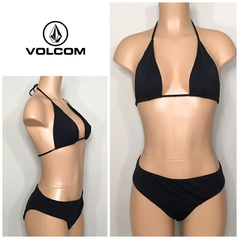 New Volcom black bikini set. Mix size L/XL